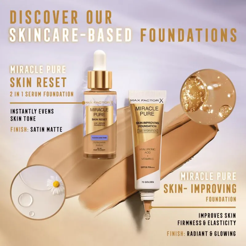 Discount Max Factor Miracle Pure Serum Foundation 30 ML 95-100 Deep To Very Deep