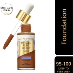 Discount Max Factor Miracle Pure Serum Foundation 30 ML 95-100 Deep To Very Deep