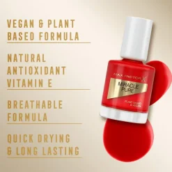 Discount Max Factor Miracle Pure Vegan Nagellak 305 Scarlet Poppy