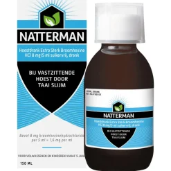 Sale Natterman Broomhexine Extra Sterk 8mg/5ml 150 ML