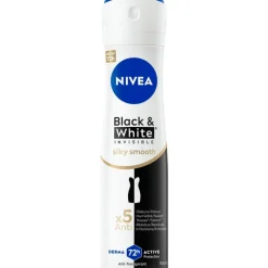 New NIVEA Black & White Invisible Silky Smooth Deodorant Spray 150 ML