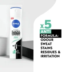 Discount NIVEA Black & White Invisible Fresh Deodorant Spray 150 ML