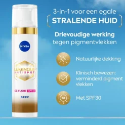 New NIVEA Cellular Luminous630 CC Fluid SPF30 Dark 40 ML