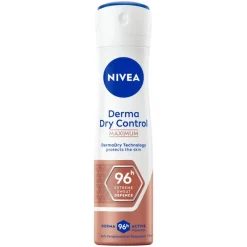 New NIVEA Derma Dry Control Deodorant Spray 150 ML