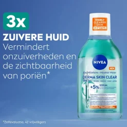 Clearance NIVEA Derma Skin Clear Serum Infused Micellair Water 400ML