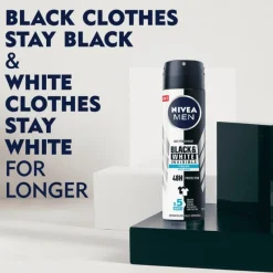 Clearance NIVEA MEN Black & White Invisible Fresh Deodorant Spray 150 ML