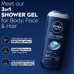 Online NIVEA MEN Cool Kick 3-in-1 Douchegel 250 ML