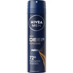 Sale NIVEA MEN Deep Black Carbon Espresso Deodorant Spray 150 ML