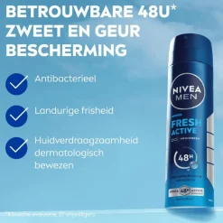 Discount NIVEA MEN Fresh Active Deodorant Spray 150 ML