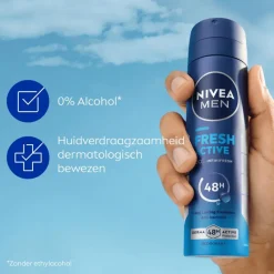 Discount NIVEA MEN Fresh Active Deodorant Spray 150 ML
