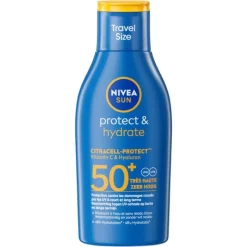 New NIVEA SUN Protect & Hydrate Travel Size Zonnemelk SPF50+ 100 ML