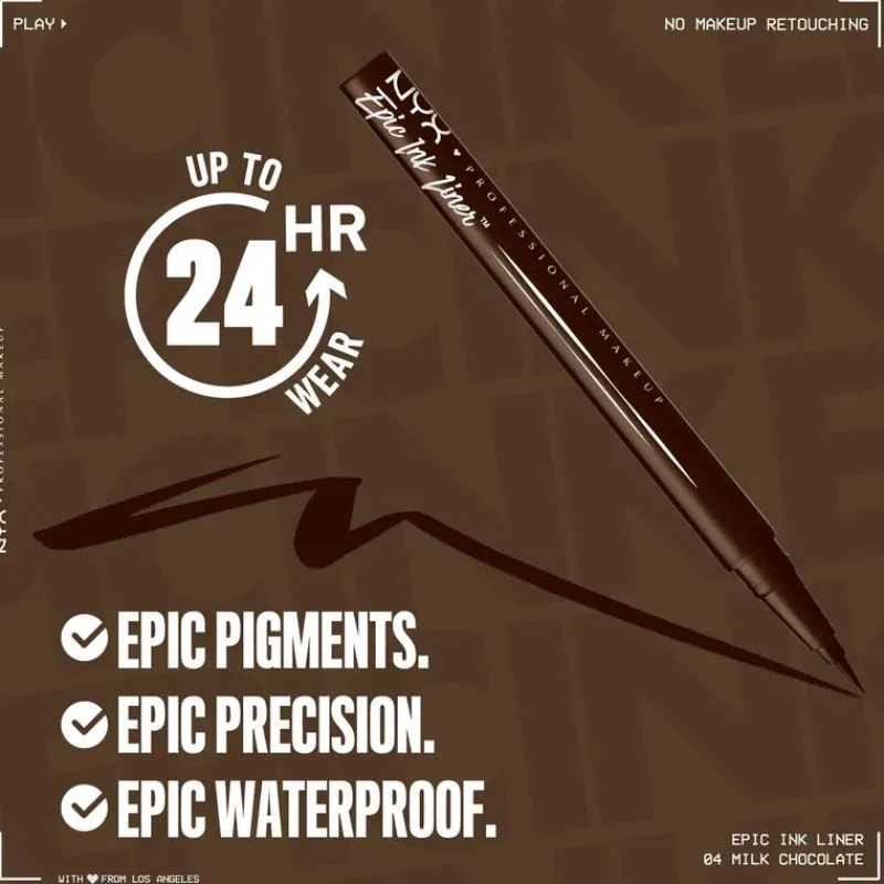Best NYX Professional Makeup NYX Epic Ink Liner Milk Chocolate
