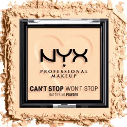 New NYX Professional Makeup Can't Stop Won't Stop Mattifying Powder Fair CSWSM01 Fair