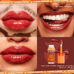 Clearance NYX Professional Makeup Duck Plump Lip Plumping Laquer Lipgloss 6 Brick Of Time