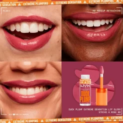 Outlet NYX Professional Makeup Duck Plump Lip Plumping Laquer Lipgloss 9 Strike A Rose