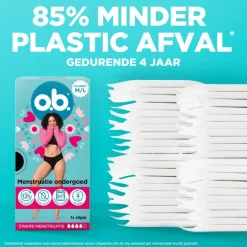 Discount OB o.b.® Herbruikbaar Menstruatie Ondergoed Zwart M/L