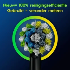 Outlet Oral-B Cross Action Opzetborstels Zwart - 4 Stuks