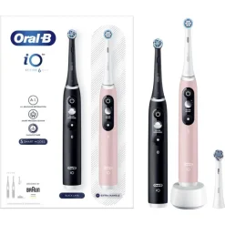 Clearance Oral-B iO 6 Duo Zwart & Roze 2 Elektrische Tandenborstels