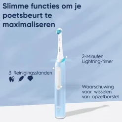 Best Oral-B iO 3S Blauwe Elektrische Tandenborstel By Braun - 1 stuk