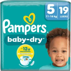 New Pampers Baby Dry Luiers Maat 5 11-16 KG 19 Stuks