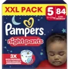 Sale Pampers Baby Dry Night Pants XXL Pack Luierbroekjes Maat 5 11-17 KG 84 Stuks