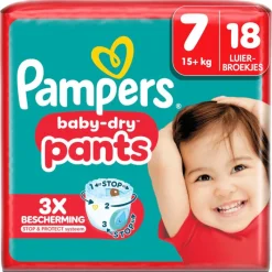 New Pampers Baby Dry Pants Luierbroekjes Maat 7 15+ KG 18 Stuks