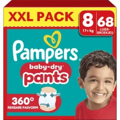 New Pampers Baby Dry Pants XXL Pack Luierbroekjes Maat 8 19+ KG 68 Stuks