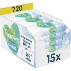 Best Pampers Harmonie Aqua Billendoekjes 15x48 Stuks