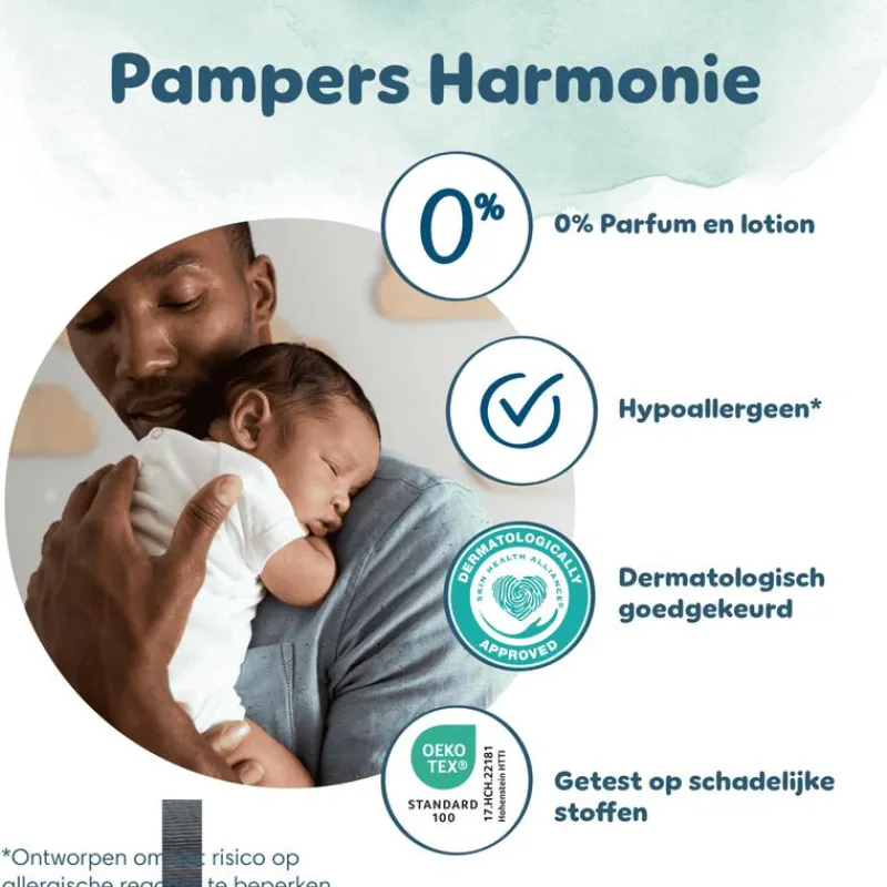New Pampers Harmonie Luiers Maat 1 2-5 KG 22 Stuks
