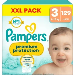 Clearance Pampers Premium Protection XXL Pack Luiers Maat 3 6-10 KG 129 Stuks