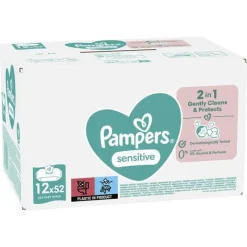 Discount Pampers Sensitive Billendoekjes 12x52 Stuks