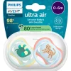 Clearance Philips Avent Fopspeen Ultra Air Day 0-6M Double Pack - SCF087/02