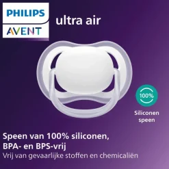Outlet Philips Avent Fopspeen Ultra Air Night 0-6M Double Pack, mixed - SCF376/26