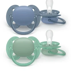 Sale Philips Avent Fopspeen Ultra Soft 6-18M Double Pack, mixed - SCF091/44