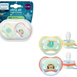Sale Philips Avent Fopspeen Ultra Air Night 0-6M Double Pack - SCF376/25