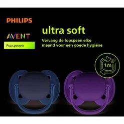 Best Philips Avent Fopspeen Ultra Soft 0-6M Double Pack, mixed - SCF091/39