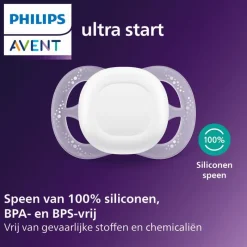 Outlet Philips Avent Fopspeen Ultra Start 0-2 M Double Pack Day 2 pack - mixed - SCF075/15