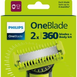 New Philips OneBlade 360 Vervangmesjes + Body kit - QP624/50