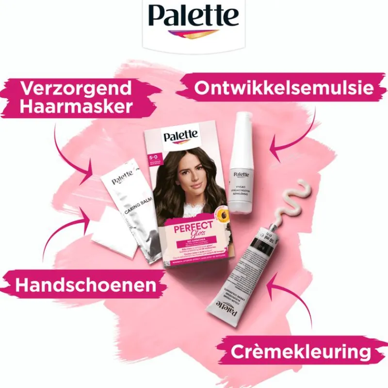 Discount Poly Palette Perfecte Gloss 5-0 Middenbruin 680 Donker Robijnrood