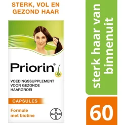New Priorin 60 Capsules Met Biotine Voor Sterk En Vol Haar Van Binnenuit