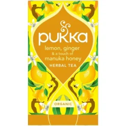 New Pukka lemon, ginger&manuka honing