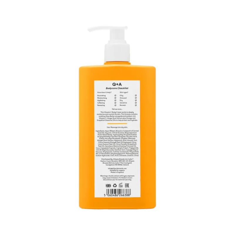 Outlet Q+A Vitamin C Body Cream 250 ML