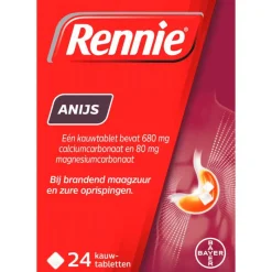 Best Rennie Anijs Kauwtabletten Bij Brandend Maagzuur 24 stuks