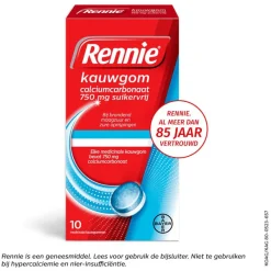 Clearance Rennie Kauwgom Suikervrij 10 stuks