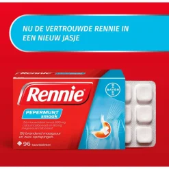 Best Rennie Pepermunt Kauwtabletten Bij Brandend Maagzuur 96 stuks