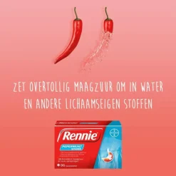 Best Rennie Pepermunt Kauwtabletten Bij Brandend Maagzuur 96 stuks