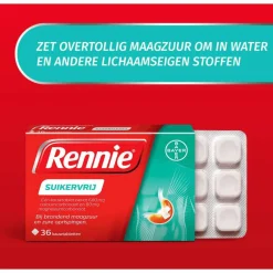 Sale Rennie Suikervrij Kauwtabletten Bij Brandend Maagzuur 36 Stuks