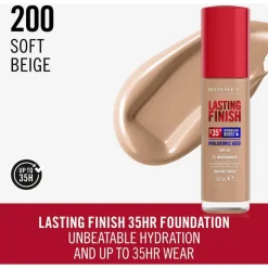 Discount Rimmel London Rimmel Lasting Finish 35Hr Foundation 200 Soft Beige