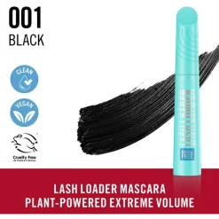 New Rimmel London Kind & Free Lash Loader Mascara 9.5 ML 001 Black