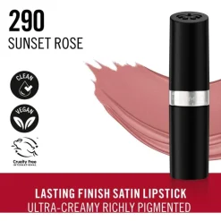Best Rimmel London Lasting Finish Satin Lippenstift 4 G 290 Sunset Rose